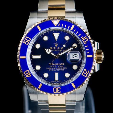 blue two tone rolex submariner|rolex submariner two tone 116613lb.